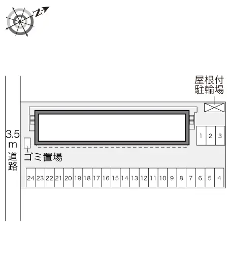 ★手数料０円★大崎市古川中里５丁目　月極駐車場（LP）